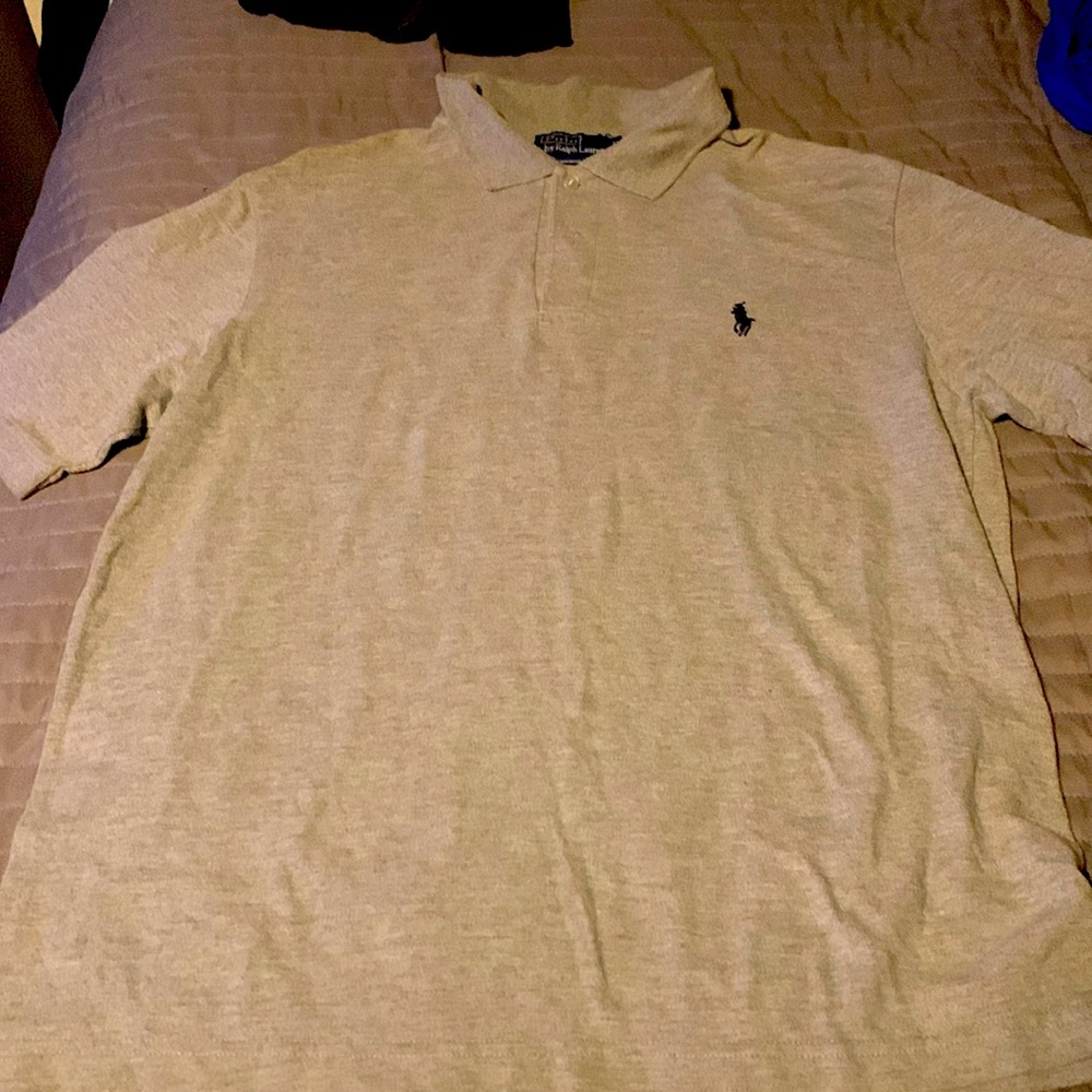 Gray polo shirt